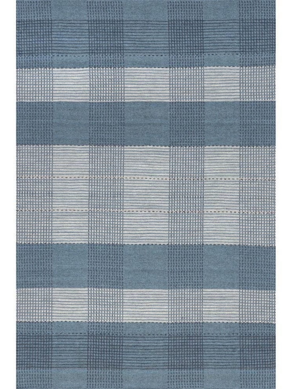 Blue Check Pattern Home rug